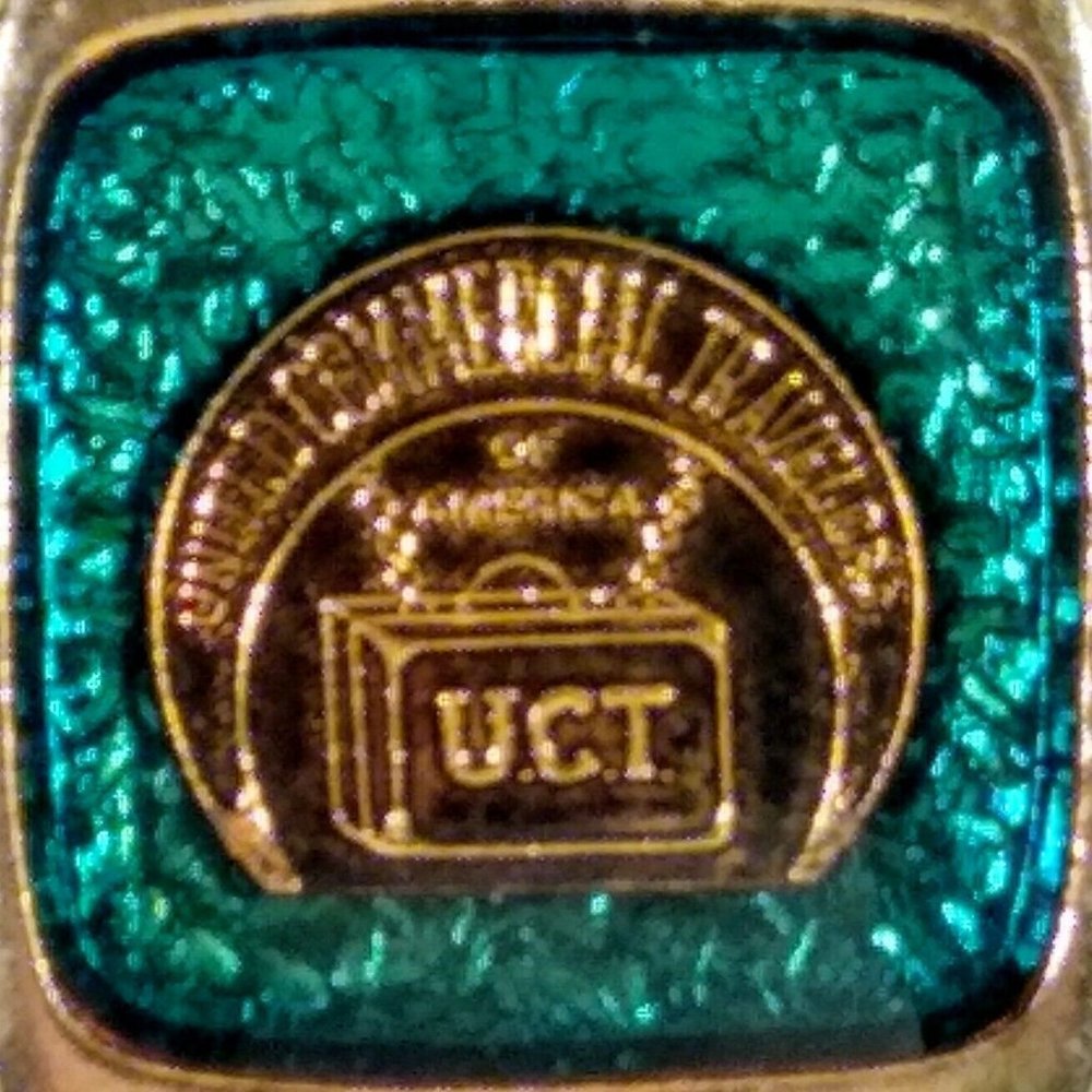 United Commercial Travelers UCT Gold-tone Fob Keyring Gift Collectible